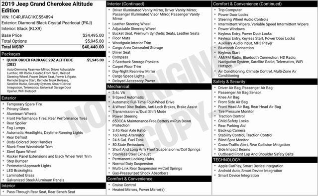 2019 Jeep Grand Cherokee Altitude