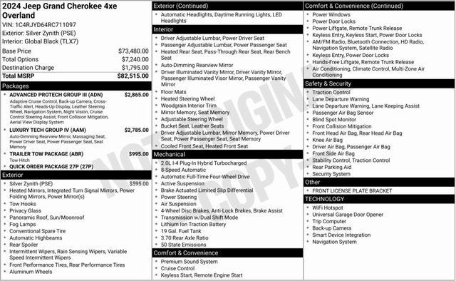 2024 Jeep Grand Cherokee 4xe Overland