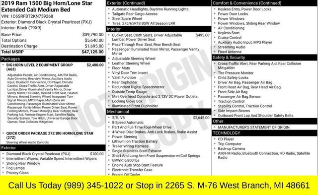 2019 RAM 1500 Big Horn/Lone Star