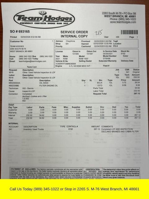 2021 RAM 1500 Big Horn