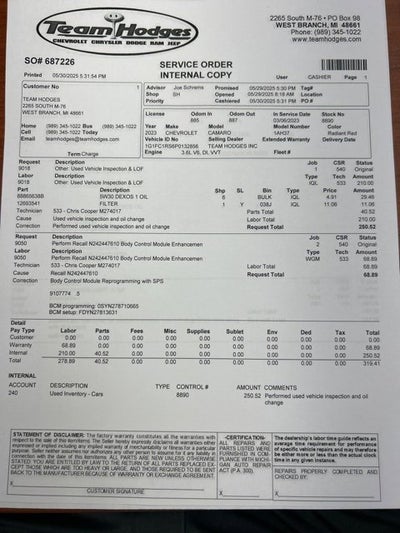 2023 Chevrolet Camaro 2LT