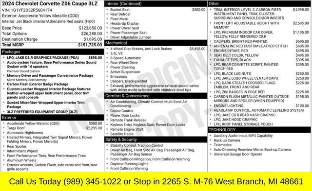 2024 Chevrolet Corvette Z06 3LZ