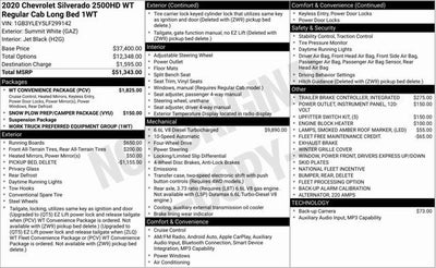 2020 Chevrolet Silverado 2500 HD WT