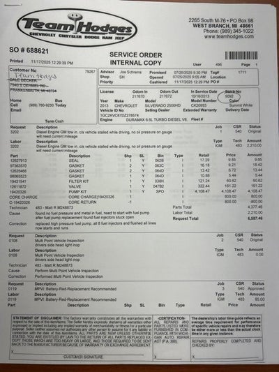 2013 Chevrolet Silverado 2500 HD Work Truck