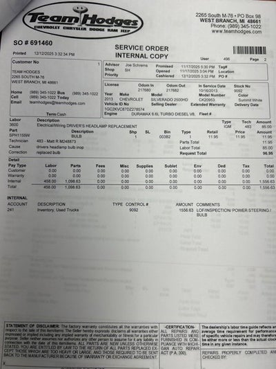 2013 Chevrolet Silverado 2500 HD Work Truck