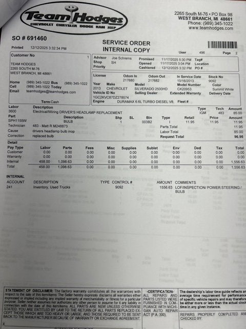 2013 Chevrolet Silverado 2500 HD Work Truck