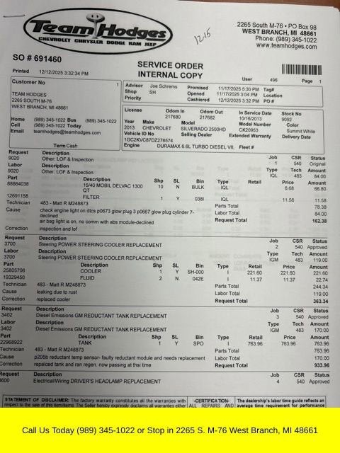 2013 Chevrolet Silverado 2500 HD Work Truck