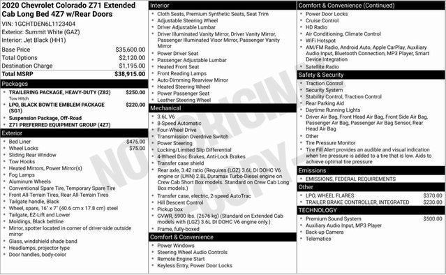 2020 Chevrolet Colorado Z71
