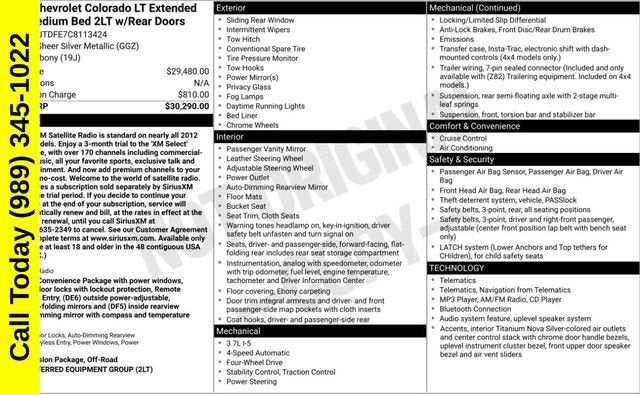 2012 Chevrolet Colorado LT w/2LT