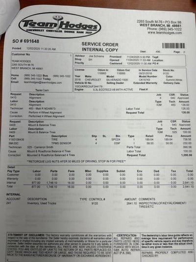 2018 Chevrolet Silverado 1500 LT