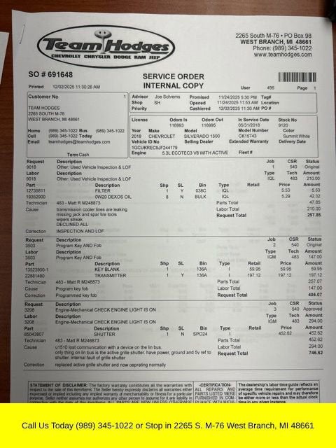 2018 Chevrolet Silverado 1500 LT