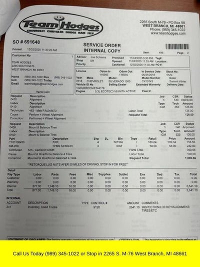 2018 Chevrolet Silverado 1500 LT