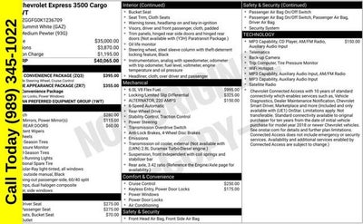 2019 Chevrolet Express Cargo 3500 BASE