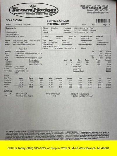 2024 Chevrolet Traverse LT