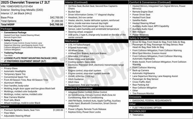 2025 Chevrolet Traverse LT