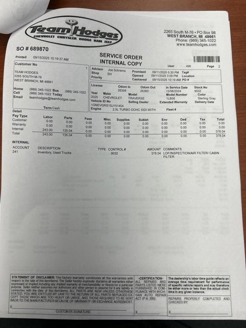 2025 Chevrolet Traverse LT