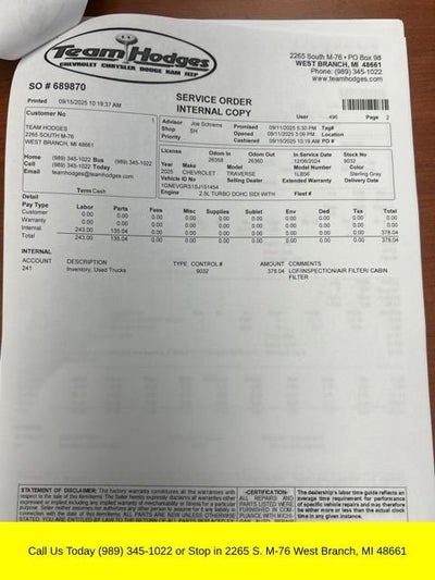 2025 Chevrolet Traverse LT