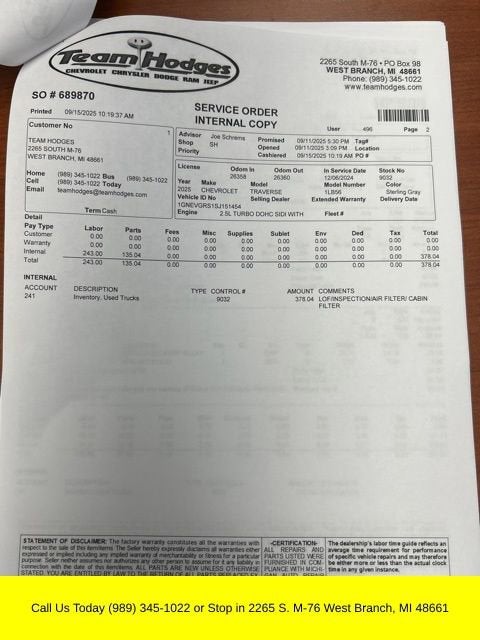 2025 Chevrolet Traverse LT