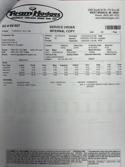 2023 Chevrolet Traverse RS