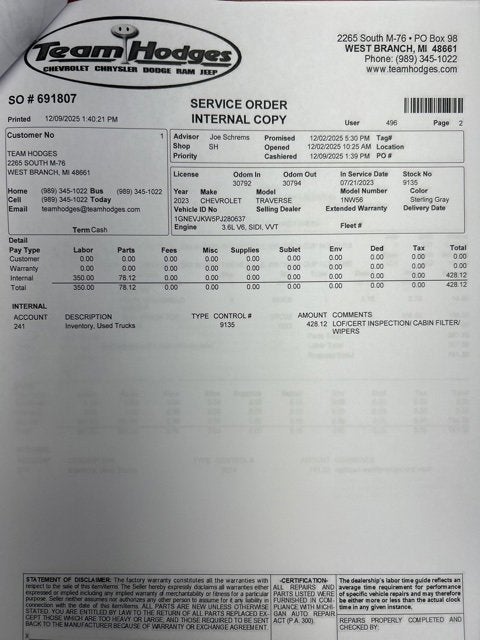 2023 Chevrolet Traverse RS