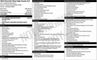 2025 Chevrolet Tahoe High Country