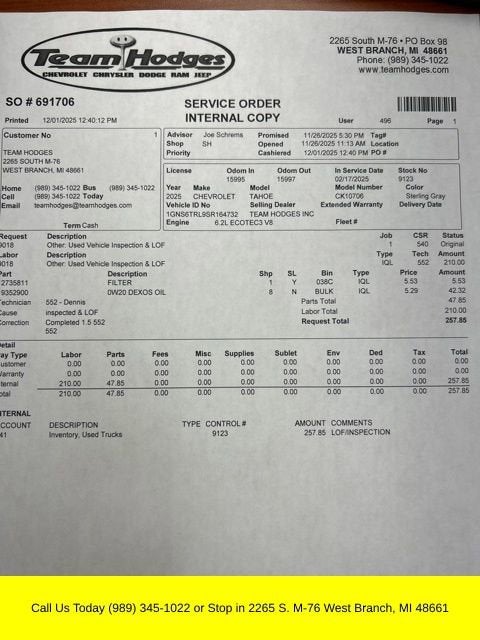 2025 Chevrolet Tahoe High Country