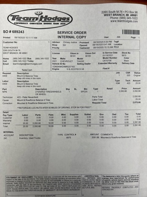 2021 Chevrolet Tahoe LT