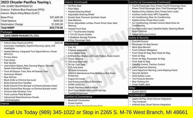 2023 Chrysler Pacifica Touring L