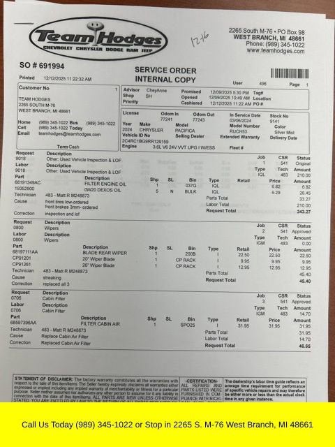 2024 Chrysler Pacifica Touring L
