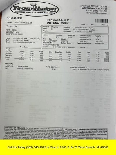 2024 Chrysler Pacifica Touring L