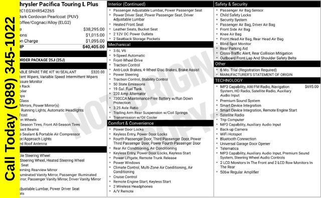 2017 Chrysler Pacifica Touring-L Plus