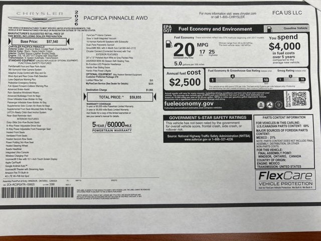 2026 Chrysler Pacifica Pinnacle