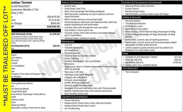 2009 Pontiac Torrent BASE