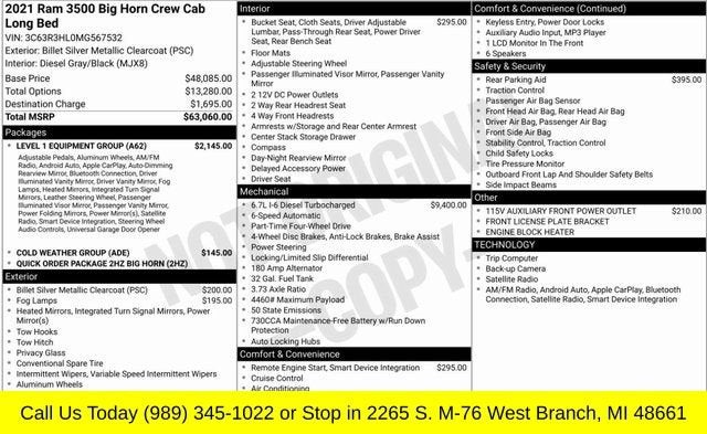 2021 RAM 3500 Big Horn
