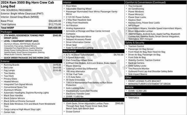2024 RAM 3500 Big Horn