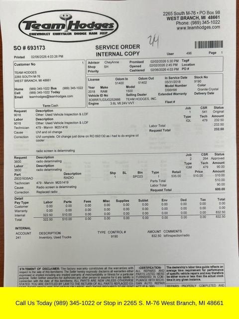 2018 RAM 1500 Big Horn