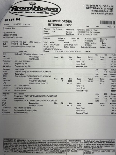 2018 Chevrolet Silverado 1500 LT