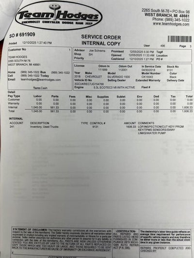 2018 Chevrolet Silverado 1500 LT