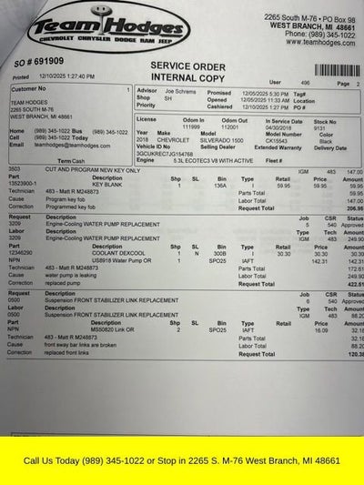 2018 Chevrolet Silverado 1500 LT