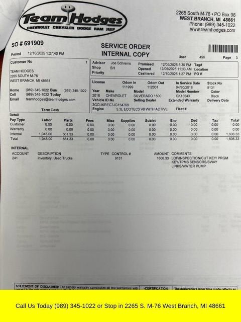 2018 Chevrolet Silverado 1500 LT