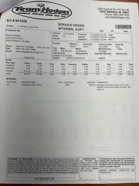 2003 Chevrolet Avalanche BASE