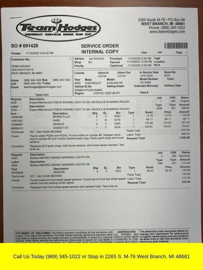 2003 Chevrolet Avalanche BASE