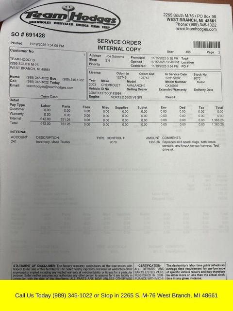 2003 Chevrolet Avalanche BASE