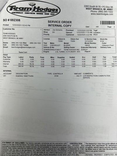 2020 Chevrolet Blazer 2LT