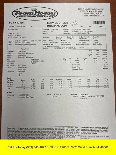 2013 Chevrolet Avalanche LT