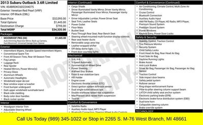 2013 Subaru Outback 3.6R Limited