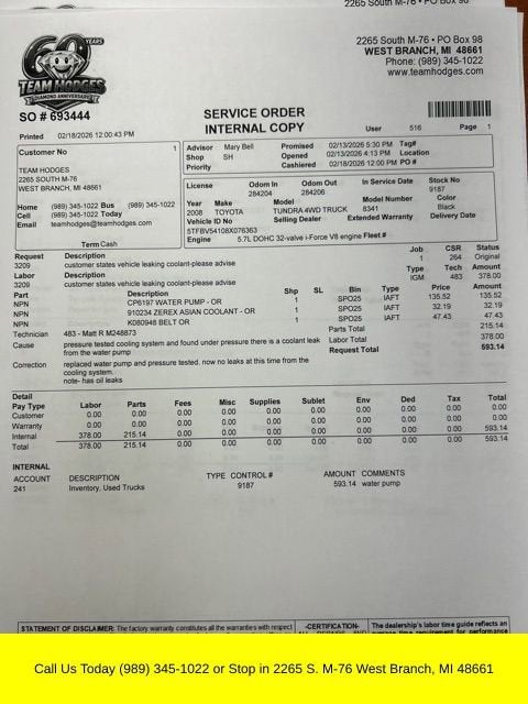 2008 Toyota Tundra 4WD Truck BASE