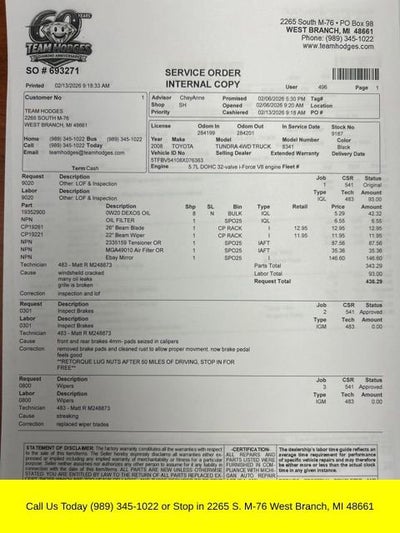 2008 Toyota Tundra 4WD Truck BASE