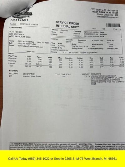 2008 Toyota Tundra 4WD Truck BASE